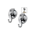 Stark spårlös toalett sugkoppskrok (2 st, silver)