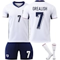 Pikkukuva 1 / 2: UEFA Euro 2024 Englanti Kotipelipaita Nro 7 GREALISH XL