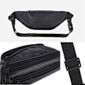 Miniatyrbillede 2 af 5: Bæltetaske Fanny Pack Brysttaske i læder-FS2--AD3- sort