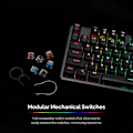 Miniatyrbilde 4 av 5: Tecware Phantom 87 Key Mekanisk Tastatur, RGB LED, Outemu