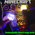 Miniatyrbillede 5 af 5: Hjem Dekoration Minecraft Spil Fakkel Lampe Led Natlys Genopladelig Gave