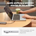 Pikkukuva 3 / 3: Yhteensopiva MacBook Air 13,6 tuuman M2 A2681 M3 A3113 2022-2024 kanssa Touch ID:llä, muovikuori, läpinäkyvä lasi