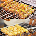 Miniatyrbilde 5 av 5: Utendørs BBQ Grillspyd, Varmebestandige Gaffelspyd i Rustfritt Stål, Rustfri Holdbarhet for Camping og Piknik (6 stk)