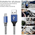 Pikkukuva 3 / 4: 5-pack nyloninen iPhone-laturi Lightning-kaapeli pikalataus