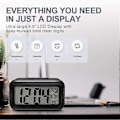 Miniatyrbillede 2 af 5: HD LCD-skærm ur, nem opsætning med smart natlys, ideel til soveværelsesindretning og voksenbrug (bærbart design)