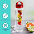 Miniatyrbild 3 av 5: 800 ml Plast Fruktinfusionsflaska Juice Infuser Infuserande Vattenflaskor Utomhussporter (Röd)
