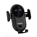 Smart trådløs billader mobiltelefonholder automatisk sensor bilholder Black