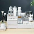 Miniatyrbillede 4 af 5: Sminkboks til kosmetisk opbevaringsboks beige