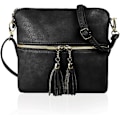 Miniatyrbild 1 av 4: Crossbody-väskor för dam, designade små axelväskor för dam i konstläder med justerbar axelrem, messenger-väskor för dam med flera fack