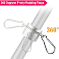 Miniatyrbild 2 av 3: 2 st Flaggstångsringar Anti-Wrap Flaggstångsklämmor Vridbara 360 Roterande Flaggstångsflaggfästen