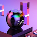 Pikkukuva 2 / 4: Kannettava Bluetooth LED -herätyskello langattomalla kaiuttimella ja FM-radiolla, musta, yksi koko