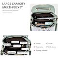 Miniatyrbilde 4 av 5: Håndvesker for Kvinner Designer Topphåndtak Veske Dame Liten Crossbody Skuldervesker PU Lær Clutch Veske Jenter Messenger Vesker med Lås Blanco