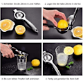 Miniatyrbillede 5 af 5: Manuel citronpresser citrusjuicer, robust og holdbar, korrosionsbeskyttet, tåler opvaskemaskine