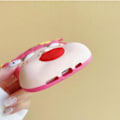 Miniatyrbild 4 av 4: For iPhone 12 3D Cartoon Cool Pink Braid Girl with Flowers Soft Silicone Shockproof