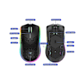 Miniatyrbillede 2 af 5: Trådløs Gaming Mus, Computermus Med Honeycomb Skal, Ergonomisk White