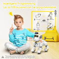 Miniatyrbillede 3 af 5: Fjernbetjent robothundelegetøj til børn, programmerbar robotvalp, smart interaktiv stuntrobothundelegetøj til børn 3-8 års gave (A.Gold)