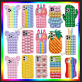 Miniatyrbilde 3 av 3: Gult Hjerte Katteetui for iPhone 11 Tegneserie Morsom Kawaii Søt Silikonetui Fidget Unik Design Estetisk for Jenter Gutter Barn Etui (for iPhone ...