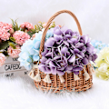 Miniatyrbilde 2 av 5: Håndlaget Vevd Rattan Blomsterpikekurv for Bryllup