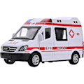 Pikkukuva 5 / 5: 1:32 Simulaatiomalli Metallinen Ambulanssi, Vedä Taakse, Ääni ja Valo, Valettu Leluauto, Poliisin Erikoisauto, Lasten Lelulahja