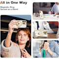 Miniatyrbilde 2 av 4: Kompatibel med iPhone 16 Pro Max Deksel med Usynlig Magnetisk Ringholder [Kompatibel med MagSafe] [Full