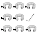 Miniatyrbillede 1 af 5: 8 stk. SBR20 Lineær Skinne Stopkraver Aluminium Legering Aksel Grænse Fikseringsringe med Skruenøgle, Lineær Skinne