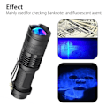 Miniatyrbillede 2 af 5: LED Ultraviolet UV 365 nm Sortlys lommelygte inspektion