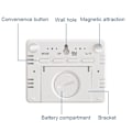 Miniatyrbild 3 av 4: Tunn och lätt magnetisk väggmonterad LCD-temperatur elektronisk digital klocka (vit)
