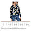 Miniatyrbillede 5 af 5: Dame Langærmet Lynlåsjakke Blomsterprint Slim Fit Casual Jakke til Daglig Udendørs Shopping