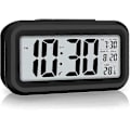 Miniatyrbillede 1 af 5: HD LCD-skærm ur, nem opsætning med smart natlys, ideel til soveværelsesindretning og voksenbrug (bærbart design)
