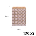 Miniatyrbillede 3 af 5: 100 Kraft Papirposer med Brun Bund, Kraft Papirposer, Brune Papirposer, Mini Gaveposer, til Jul Fødselsdag Bryllupsfest, 13*18cm, Prikker