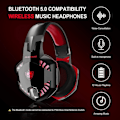 Pikkukuva 2 / 5: Bluetooth-langattomat kuulokkeet mikrofonilla, peliheadset PS4:lle, PC:lle, Xbox Onelle, PS5:lle