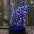 Miniatyrbillede 1 af 2: 3D Natlampe Naruto Team Uzumaki Naruto Sasuke Sakura Figur LED Natlampe Multi-farve A