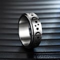 Miniatyrbillede 4 af 5: Angstdæmpende fidgetring i rustfrit stål til kvinder og mænd, fidget spinnerring smykke 7
