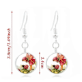 Miniatyrbillede 3 af 5: Elegante håndlavede øreringe, lette øreringe med ægte forglemmigej-blomster, trendy dråbeformede øreringe indkapslet i resin til kvinder, gaveæske