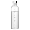 Miniatyrbillede 1 af 5: Glasvandflaske med tidsmarkering 500 ml transparent