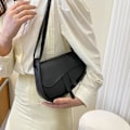 Miniatyrbild 3 av 5: Crossbody-väska i läder, underarmsväska, justerbar axelväska för hundpromenader, gul