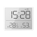 Miniatyrbild 1 av 4: Tunn och lätt magnetisk väggmonterad LCD-temperatur elektronisk digital klocka (vit)