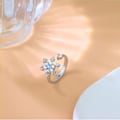 Miniatyrbillede 2 af 4: 1 stk. Sølv Angst Ring til Kvinder, Snefnug Jule Ringe til Teenagepiger, Fidget Ring til Datter fra Mor, til Min