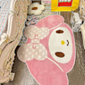Miniatyrbild 1 av 2: My Melody Matta Supermjuk Söt Tecknad Kattunge Sovrumsmattor Mjuka Barnområdesmattor Kawaii Matta Dubbelsidig Luddfilt B