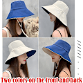 Miniatyrbillede 4 af 4: Dobbeltsidet bucket hat, britisk dame solhat