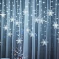 Snowflake LED String Lights - 96 LEDs, 3.5m, IP44 Waterproof Christmas Lights, 8 Modes, for Tree, Balcony & Garden