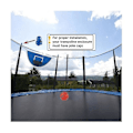 Miniatyrbilde 4 av 5: Basketballkurv for trampoline med minibasketball Enkel å installere basketballkurv for trampoline for å sikre dunk