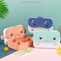 Miniatyrbild 2 av 5: Skolbarn Bento Lunchlåda Rektangulär Läcksäker Plast Anime Blå Onesize