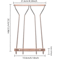 Miniatyrbilde 3 av 5: 14\" Bronse Vinglassholder Under Skap, Vinglassholder, Vinglass Oppbevaringsstativ, 2 Rader