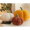Miniatyrbilde 3 av 4: Halloween Gresskarpute Høst Gresskar Myk Plysj Leke Myk Thanksgiving Gresskar Dekorativ Sofapute Gresskar Leke Hjemmeinnredning Fest 30cm Hvit