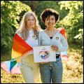 Miniatyrbillede 2 af 4: Du er sikker hos mig pins emalje nål regnbue pride pin sygeplejerske læge studerende broche pin badge pin