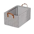 Miniatyrbillede 1 af 2: Tøjopbevaringskasse, houndstooth, hjemmegarderobe, bukseopbevaringskasse, stofkasse, lagdelt foldbar artefakt opbevaringskasse