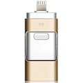 Miniatyrbild 1 av 2: 128 GB 3 i 1 USB-minne Expansion Memory Stick Otg Pendrive För Iphone Ipad Android Pc (Guld) Guld 128 GB