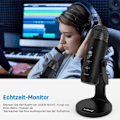 Miniatyrbild 5 av 5: USB-mikrofon, ZealSound kondensatormikrofon för iPhone PC laptop surfplatta och Typ-C mobiltelefon, bordsmikrofon för inspelning streaming