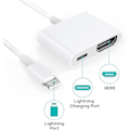 Pikkukuva 2 / 5: HDMI-sovitin, HDMI-sovitin iPhonelle 1080p Lightning Digital AV -sovitin, HDMI-synkronointinäyttö HDMI-liitin iPhonelle ja iPadille